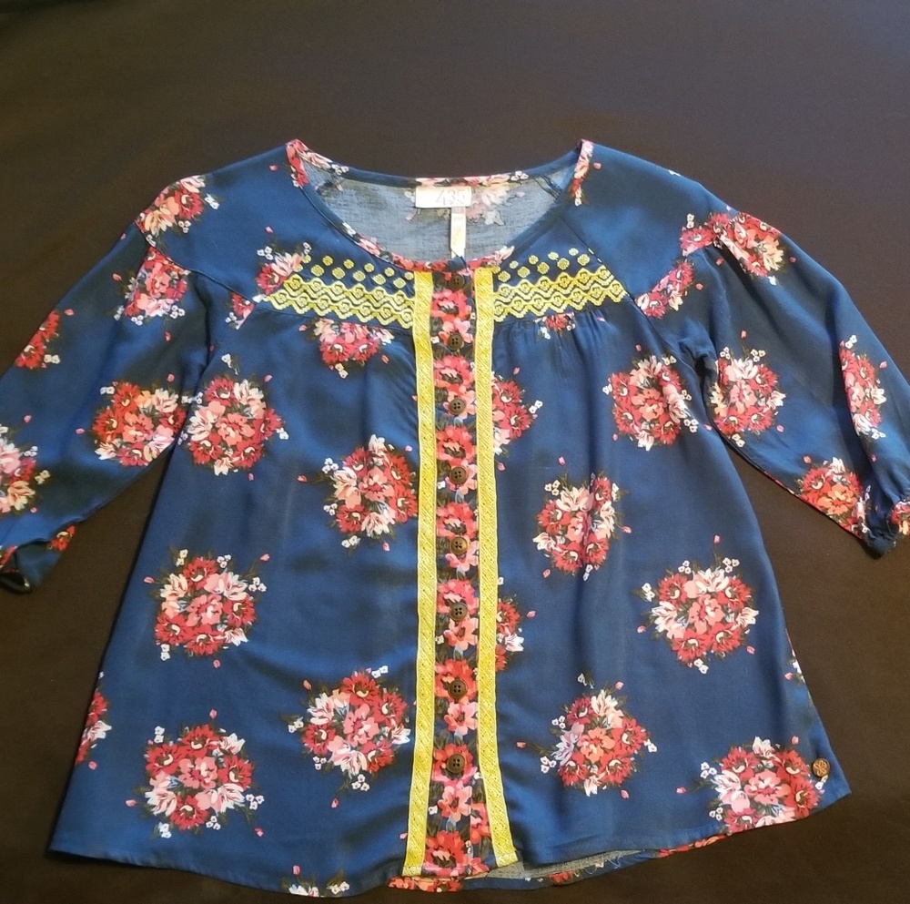 Matilda Jane Tween Girls size 12, 3/4 sleeve top